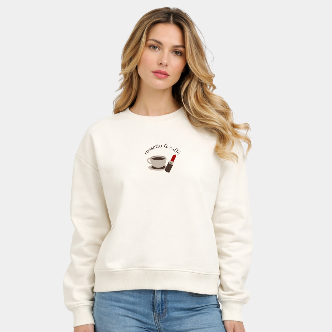 Sweater rossetto & caffé offwhite