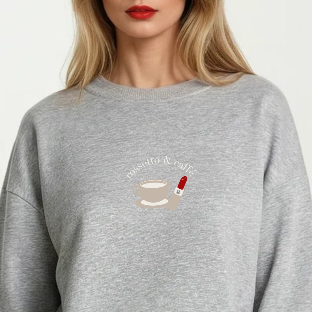 Sweater rossetto & caffe' Grey Melange
