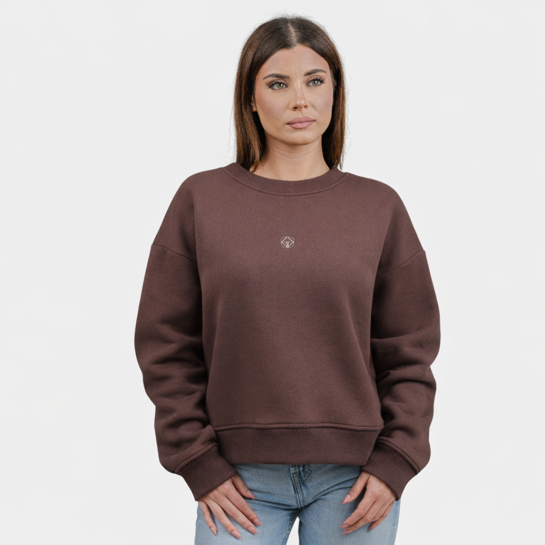 Maglione Signature Marrone