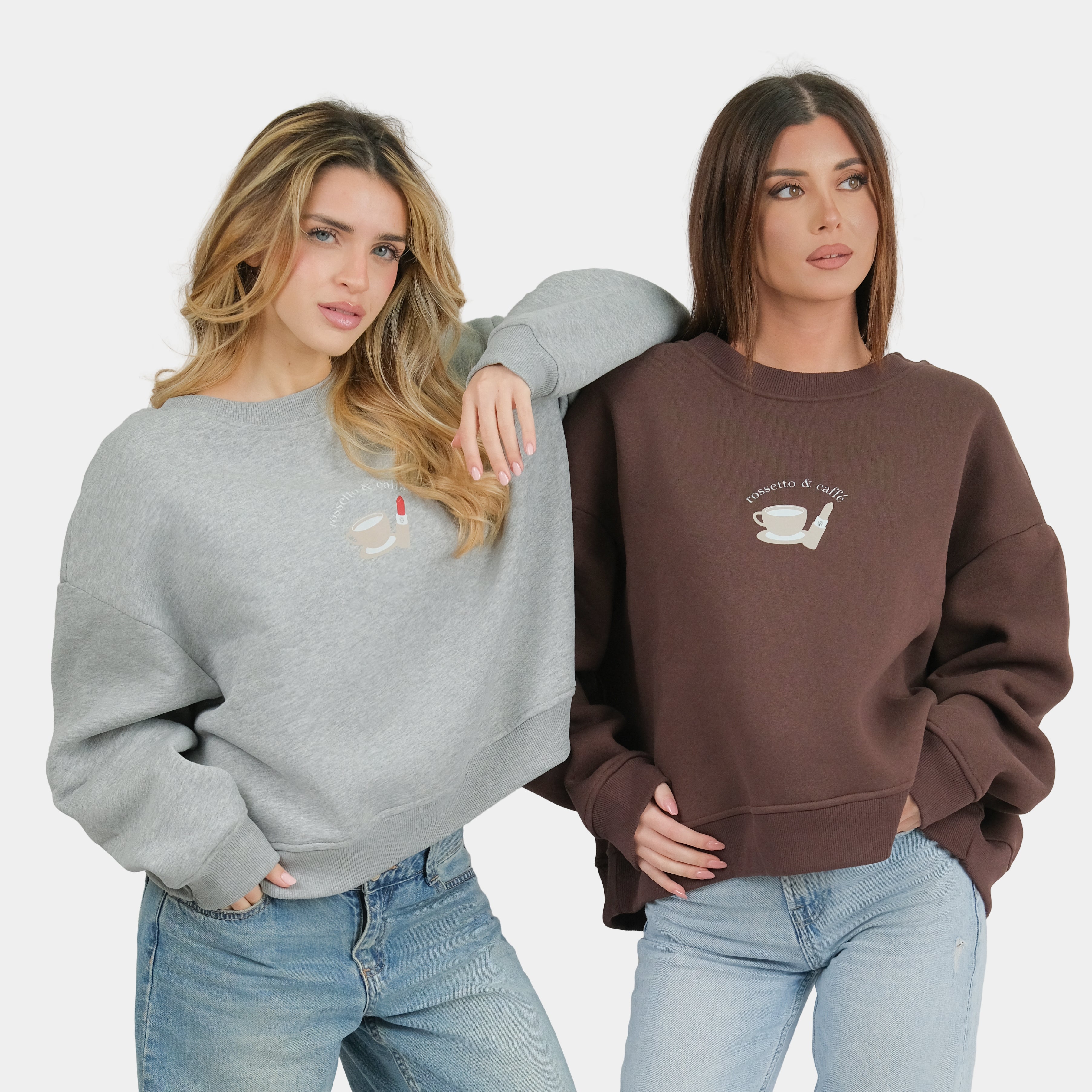 Sweater rossetto & caffe' Brown