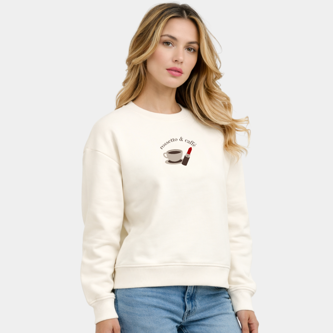 Sweater rossetto & caffé offwhite