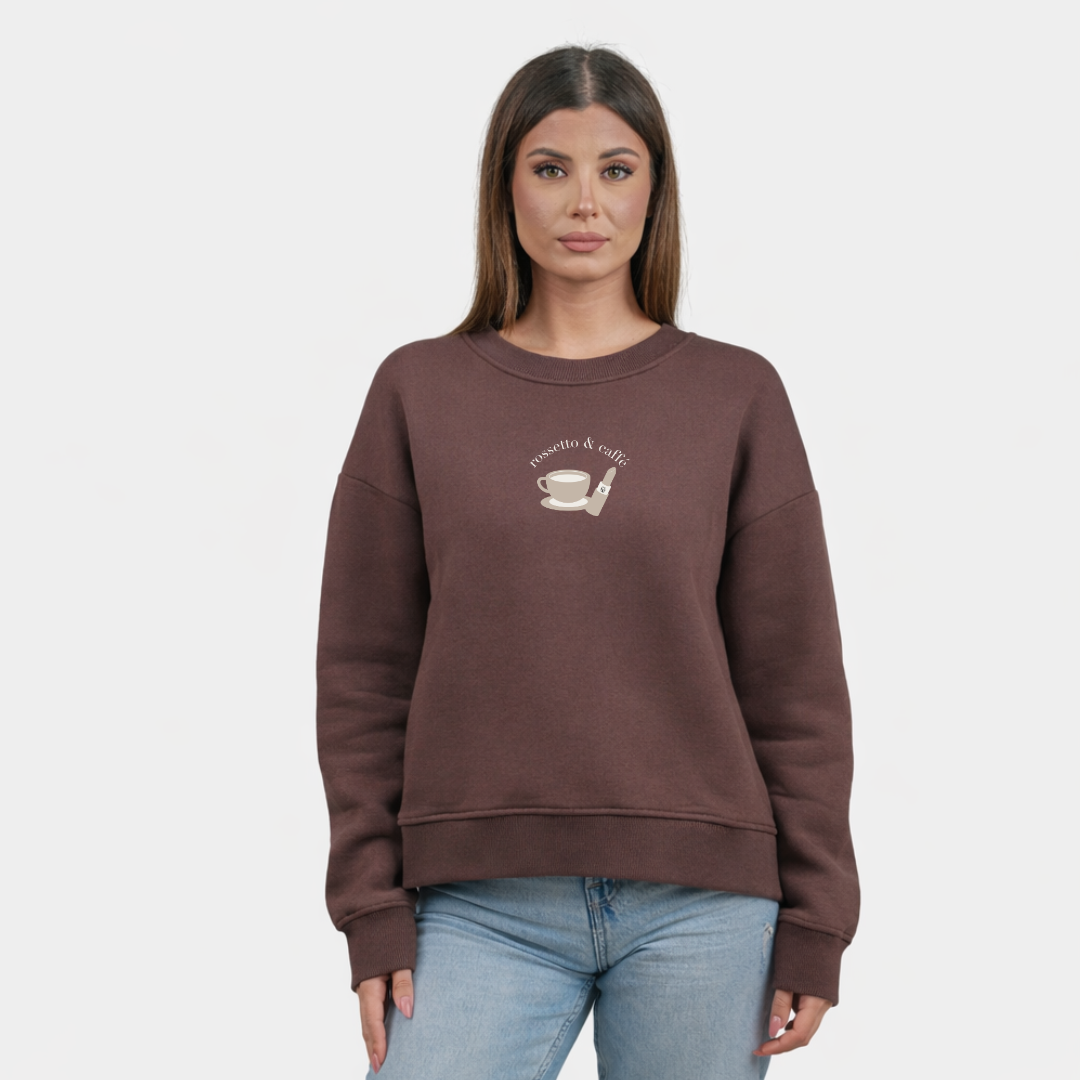 Sweater rossetto & caffe' Grey Melange