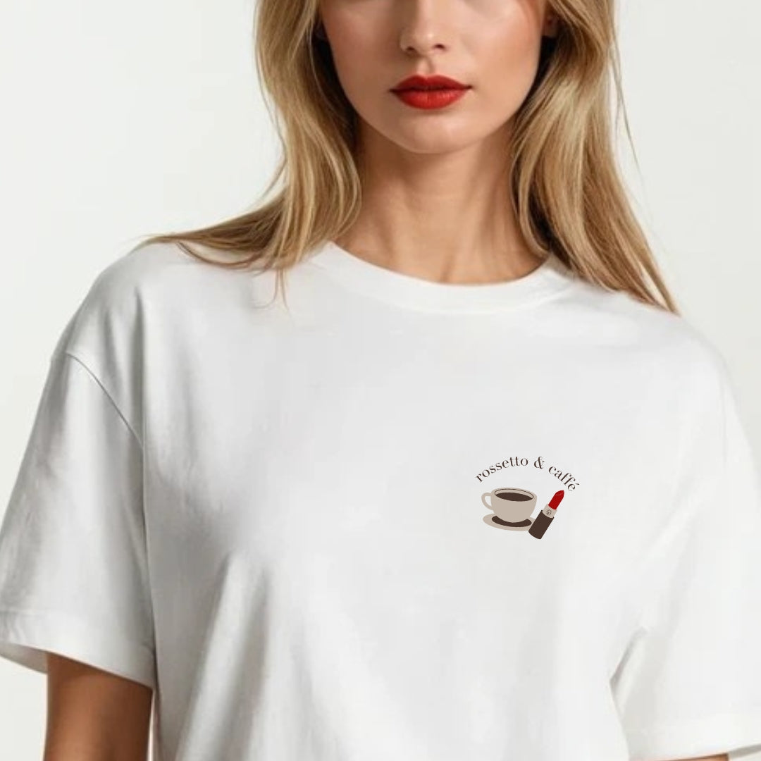 T-Shirt rossetto & caffe' Offwhite