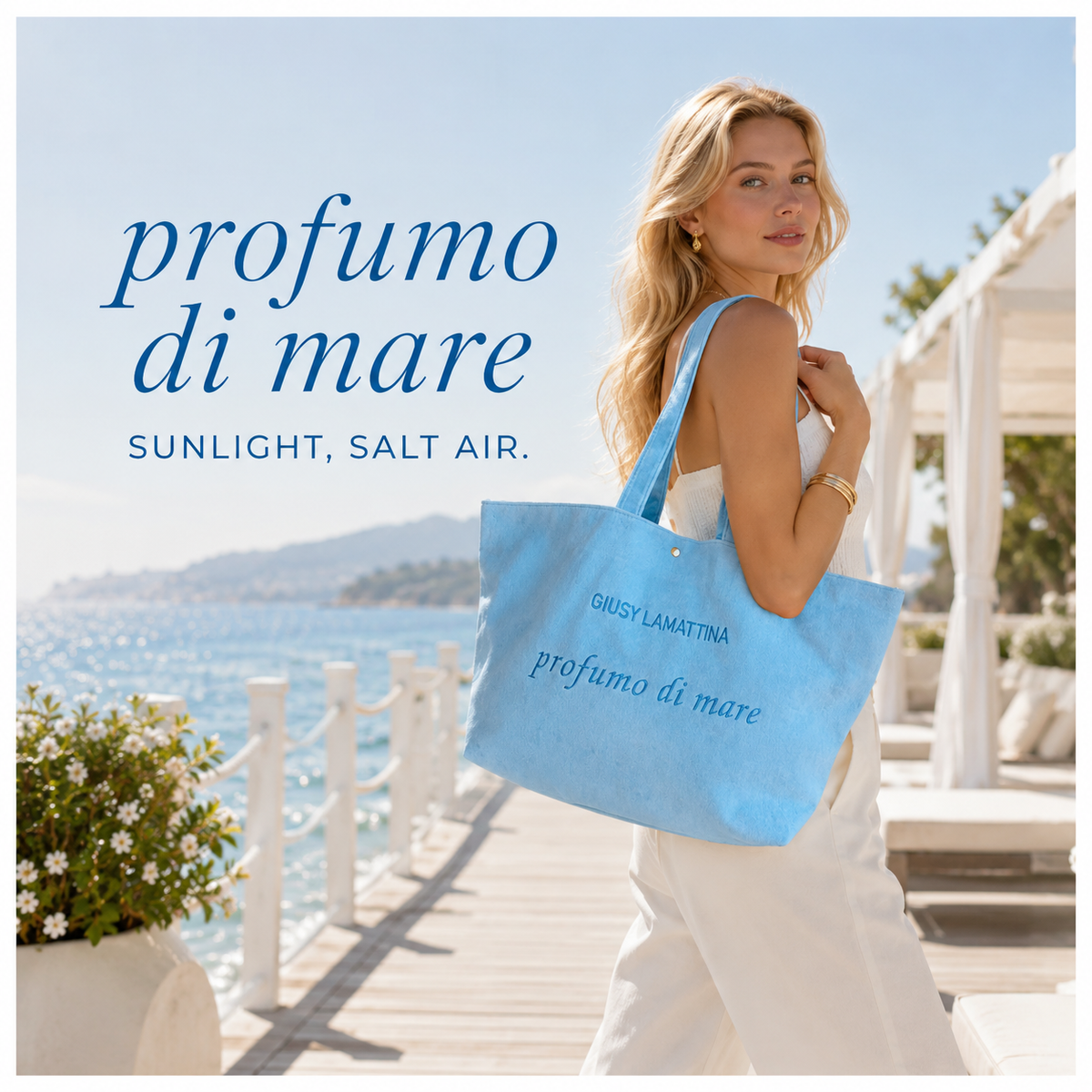 Beach Bag profumo di mare - Blu Capri