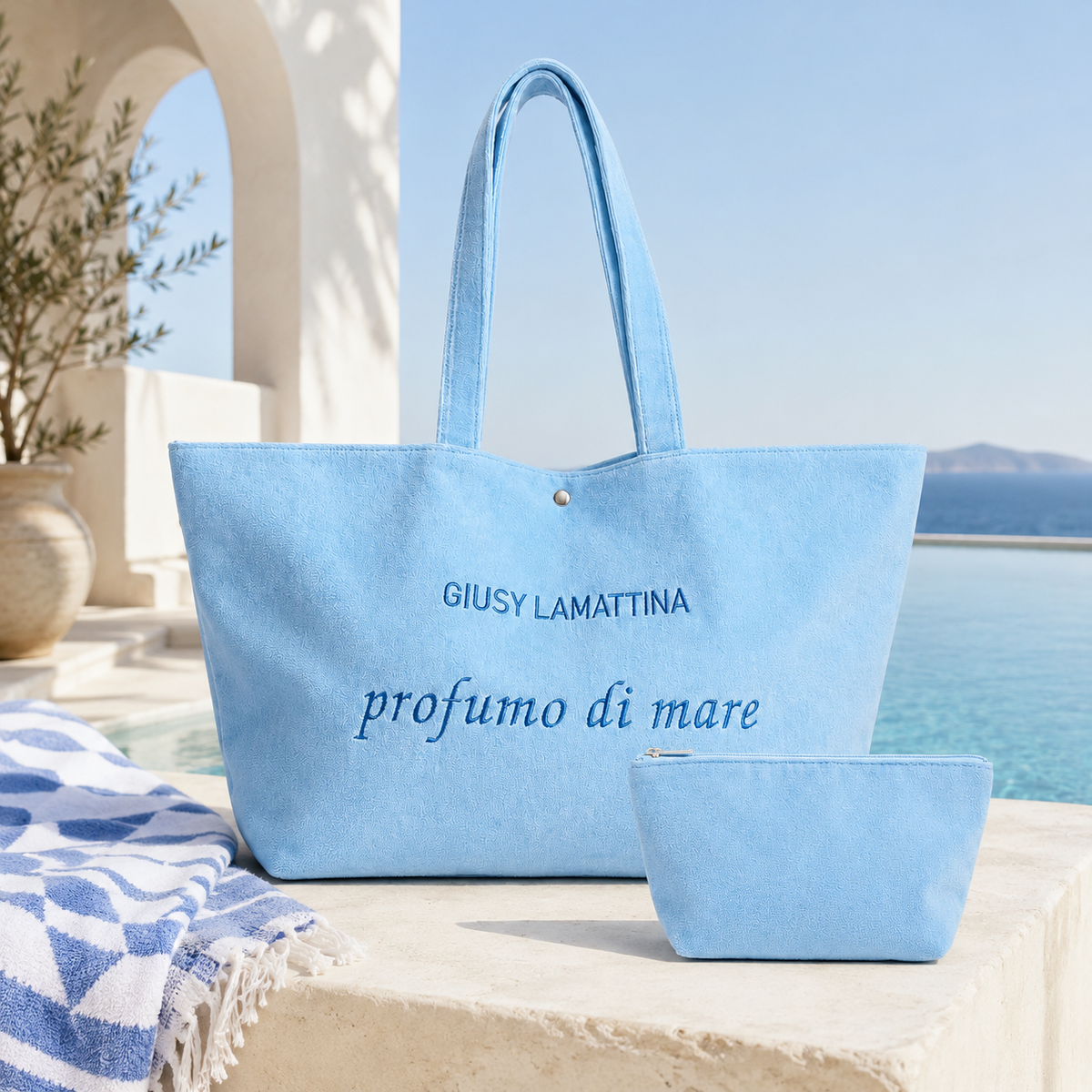 Beach Bag profumo di mare - Blu Capri