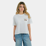 T-shirt rossetto &amp; caffe' bianco sporco