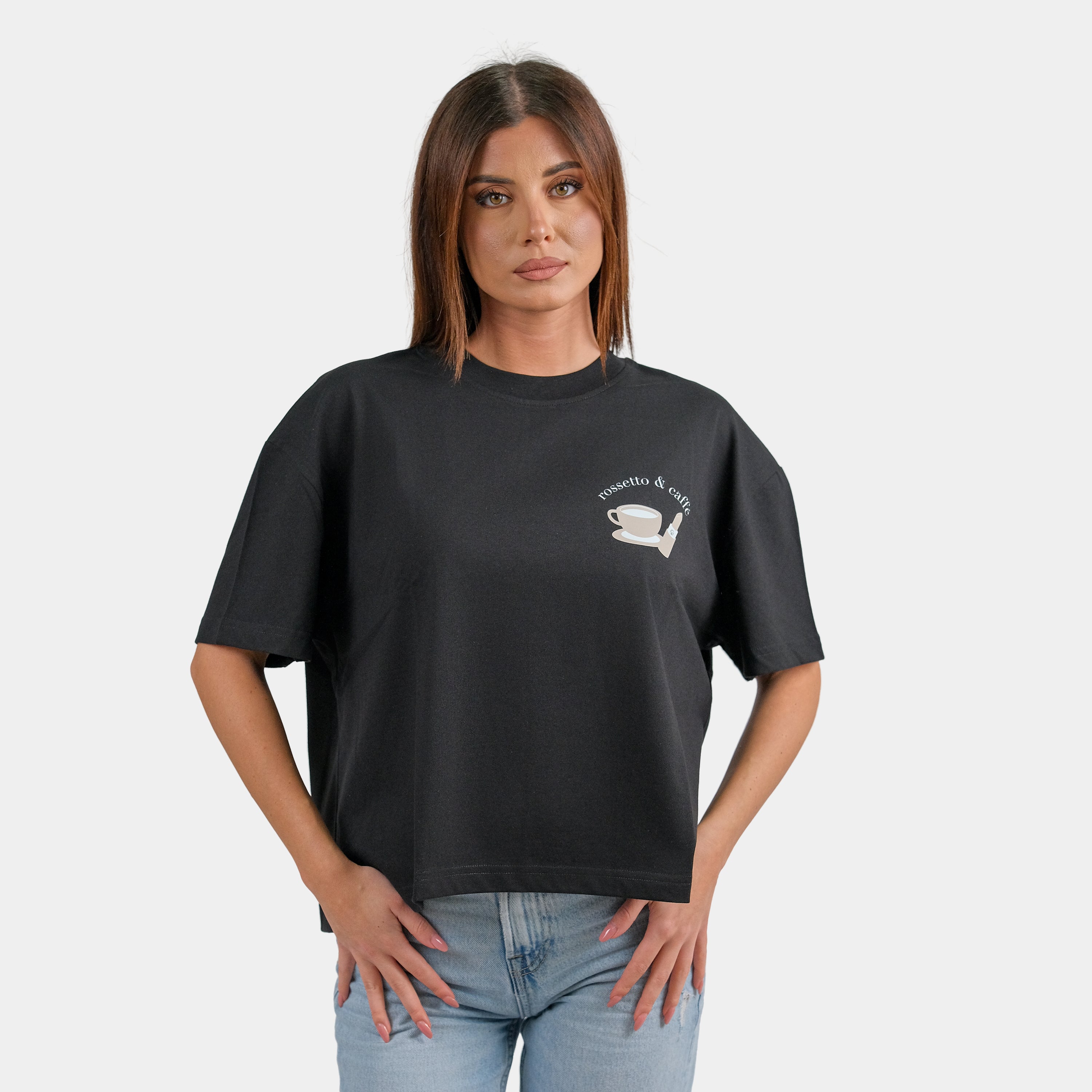 T-Shirt rossetto & caffe' Offwhite