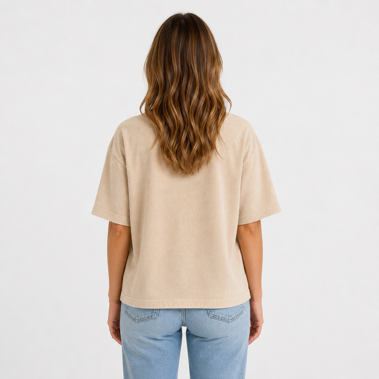 Frottee T-Shirt Sabbia – Rückansicht