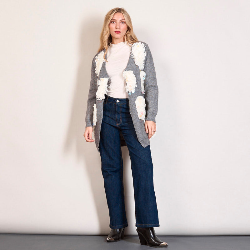 Strickjacke mit 3D Details
