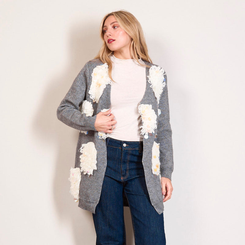 Strickjacke mit 3D Details