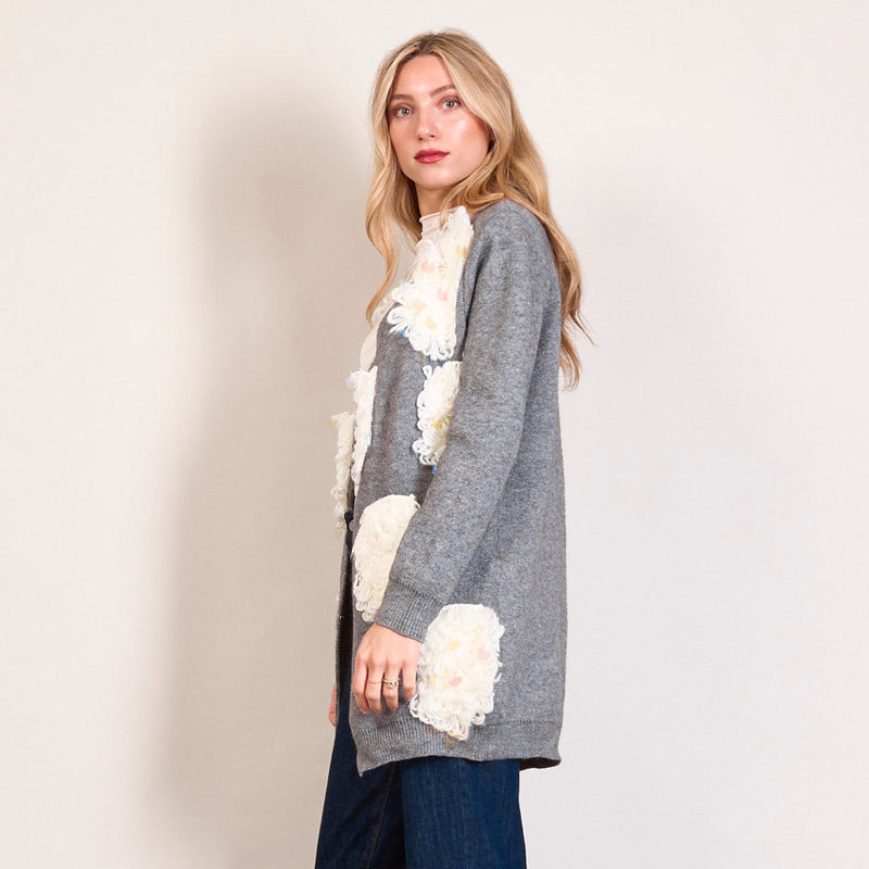 Strickjacke mit 3D Details