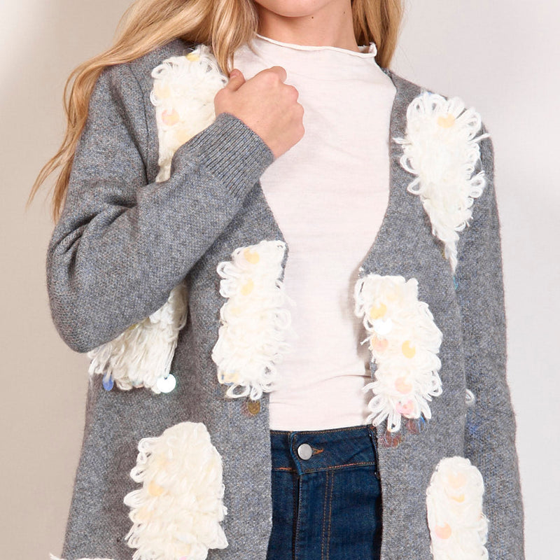Strickjacke mit 3D Details