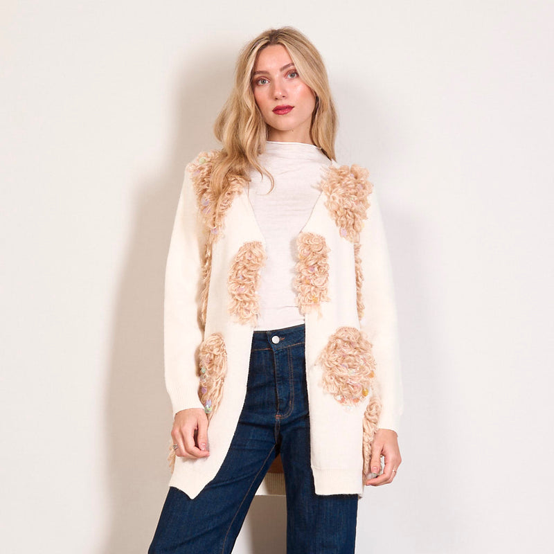 Strickjacke mit 3D Details